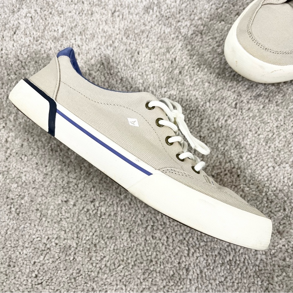 Sperry Kids Harbor Tide Tan Canvas Sneakers Size 6M Stone Basic Capsule Washable